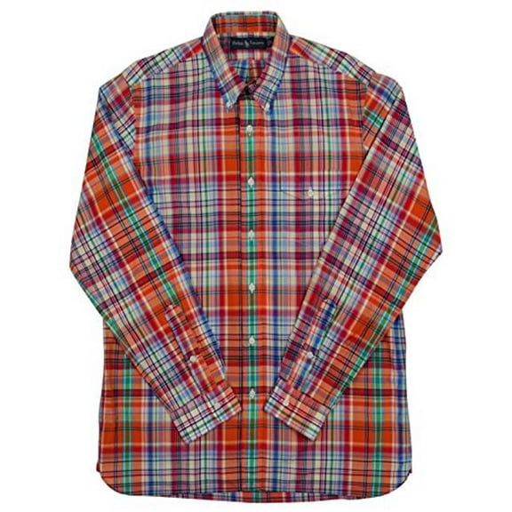 Ralph Lauren Men's Plaid Poplin Bleecker Pocket Sport Shirt-OM-S