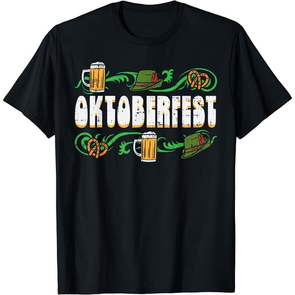 Oktoberfest Hat Pretzel Bavarian German Festival Men Women T-Shirt