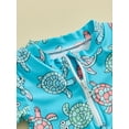 thumbnail image 6 of JYYYBF Baby Boys Rash Guard, Short Sleeve Turtle Dolphin Print Swimsuit Jumpsuit Summer Swimwear, 6 of 7
