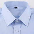 thumbnail image 6 of TANSILING Men's French Cuff Shirt Formal Pleated Long Sleeve Dress Shirt with Cufflinks, 6 of 6