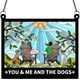 thumbnail image 1 of Adorno de atrapasol personalizado para parejas, "Tú, yo y los perros", atrapasol colgante para ventana personalizado para acampar, regalo de Navidad, cumpleaños, inauguración de la casa, día de San Va, 1 of 7