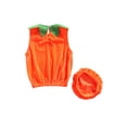 thumbnail image 3 of Diconna Babies Halloween Clothes Set Orange Pumpkin Pattern Tops and Cap, 3 of 9