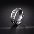 thumbnail image 3 of Mens Anxiety Rings Fidget Rings For Men Women Chain Spinner Rings For Kids Teen Titanium Steel Rings, 3 of 5