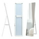 Gymax Pleine Longueur Miroir au Sol Sans Cadre Miroir Mural Chambre Salle de Bain Blanc – image 5 sur 10