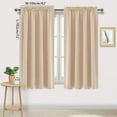 thumbnail image 2 of Blackout Curtains Beige Room Darkening Curtain Panels for Bedroom,Thermal Insulated Rod Pocket Drapes for Living Room 42x72 inch,1 Panel, 2 of 6