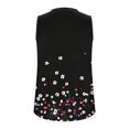 thumbnail image 4 of Shirts for Women Sleeveless V-Neck Printed Top Black S, 4 of 5