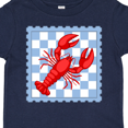 thumbnail image 4 of Inktastic Lobster Checkered Stamp Coastal Girls Toddler T-Shirt, 4 of 5