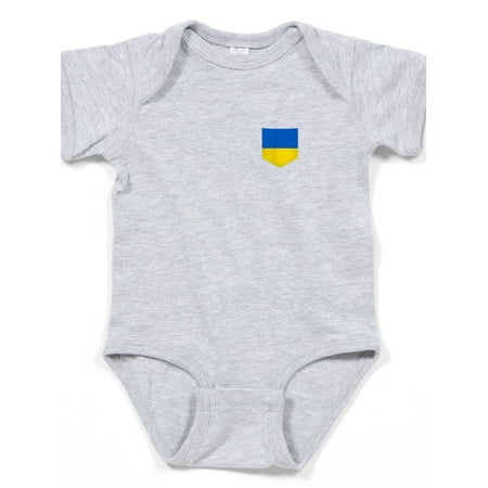 

CafePress - Ukraine Flag With Printed Ukrainian Flag Body Suit - Cute Infant Bodysuit Baby Romper