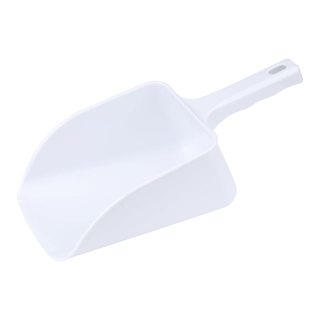 REGALWOVEN Ice Scoop Easy Clean Plastic Ice Shovel for Candy Buffet Kitchen, Ice Scooper for Bar, Ice Bucket, Popcorn in White-1PCS