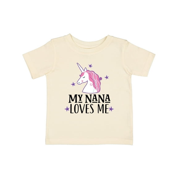 Inktastic My Nana Loves Me Unicorn Girls Baby T-Shirt