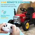 thumbnail image 5 of Aosom 12V Electric Ride on Tractor with Trailer, 25W Dual Motors, Red, 5 of 10