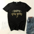 thumbnail image 2 of Honeeladyy Clearance under 10$ Happy New Year Women 2022 Trendy Tshirt Letter Printing Short Sleeve Comfort Crewneck Tee Tops Tunic Blouse, 2 of 4