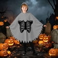 thumbnail image 6 of LILIYA Boy Girl Ghost Outfit Hooded Cloak with Scary Face, Halloween Cape for Trick-or-Treating, 6 of 9