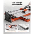 thumbnail image 2 of VEVOR 24-Inch Manual Tile Cutter, Upgraded Sliding Head Cutting Tool with Spring-Loaded Base, Angle Fence, Tungsten Carbide Cutting Wheel, Alignment Guide, for DIY Pros, Ceramic, Floor, Wall Tiles, 2 of 9