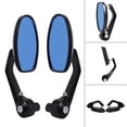 thumbnail image 5 of 1 Pair 7/8" Motorbike Handle Bar End Rear View Mirrors Black Motorcycle Sale Price, 5 of 8