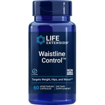 Life Extension Waistline Control™, S. indicus, mangosteen, Meratrim®, healthy weight, waistline, non-GMO, gluten free, vegetarian, 60 capsules