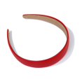 thumbnail image 4 of Red Headbands for Women 1 Inch Halloween Headbands Wide Thick Red Hairband Faux Leather Headband for Women and Girls Fashion Plastic Hard Head Band Solid Colors（2 packs）, 4 of 7