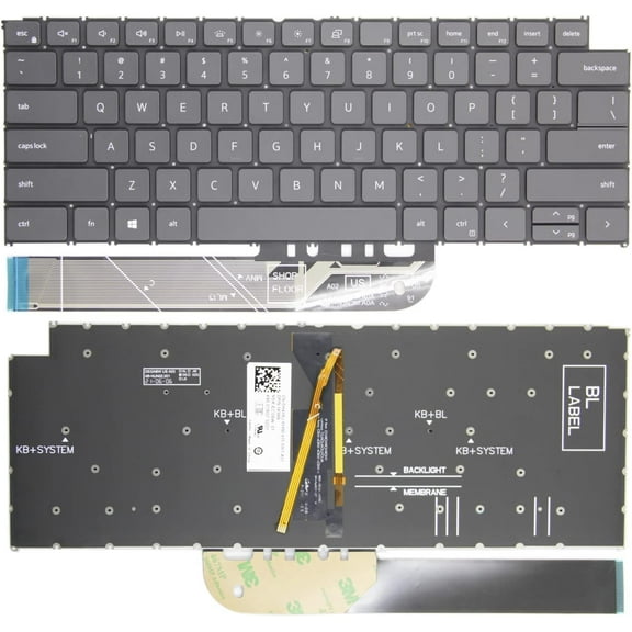 New US Black English Backlit Laptop Keyboard (Without palmrest) for Dell P128F P128F001 P119F P119F001 Light Backlight