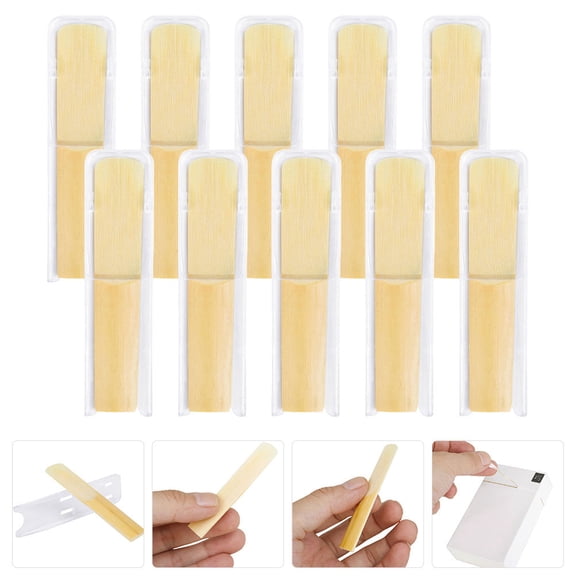 DEEPCRAFF 10Pcs Premium Handmade Clarinet Reeds Strength 2.5 Practical Instrument Accessories