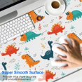 thumbnail image 2 of Long Mouse Pads for Desk,White Cartoon Dinosaurs Pattern Desk Mats on Top Of Desks, Desk Mouse Pad Extra Large with 3mm Non-Slip Base and Stitched Edge for Gaming,Office,Work,Home 47.3"x23.6", 2 of 6