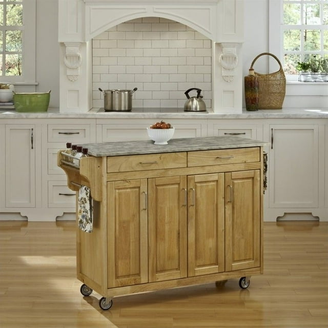 Home Styles Create-a-Cart Chariot de Cuisine en Béton Naturel