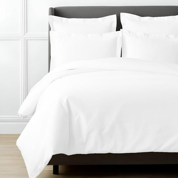 1000 Thread Count Duvet Cover 1 Piece Duvet Only 100% Egyptian Cotton Breathable All Season Comforter Cover with Zipper & Corner Ties Soft (White, Queen)