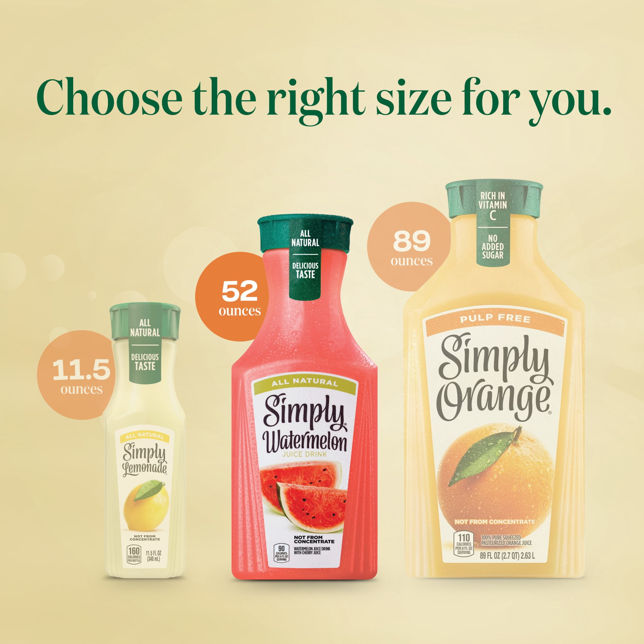 Simply Watermelon Juice Drink Bottle, 52 fl oz