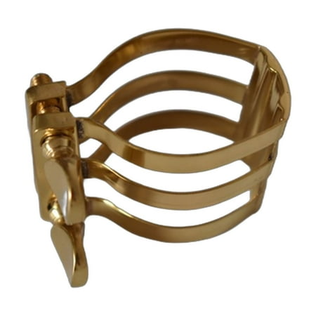 Brasses Double Screw Adjustment Saxophone Fastener Clip Saxophone Ligature for Tenors/Alto/Saxophone Mouthpiece
