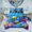 Blue Yellow, variant on Castle Fairy Ocean Sealife 7pcs Bedding Comforter Set,Sea Theme Queen Bedding Sets Super Cozy,Marine Animal Queen Sheet Sets,Super Cozy Cartoon Room Decor,Reversible
