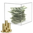 thumbnail image 2 of CNKOO Piggy Bank Durable Acrylic Money Bank Clear Acrylic Bank Box Reusable Transparent Piggy Bank Box Delicate Money Bank Easy to Use Money Saving Jar for Adults Kids Birthday Gift Decor, 2 of 10