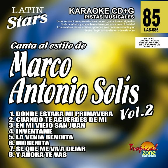 Karaoke Latin Stars 085 Marco Antonio Solis Vol. 2