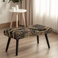 thumbnail image 4 of Chririnla Polyester Spandex Bench Covers for Living Room Office, Washable Full Elastic Wrap Bench Seat Cover, Leopard Chain Print, 4 of 9