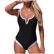 thumbnail image 2 of Traje de baño de una pieza para mujer, traje de baño de dos piezas de cintura alta con mangas abullonadas para mujer, conjuntos de bikini negros, traje de baño con recortes, traje de baño de moda play, 2 of 7