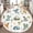 Color 3, variant on Washable Non Slip 3ft Round Rug, Watercolor cute airplanes helicopters airship balloon Circle Area Rugs with Tassels Carpet for Nursery Bedroom Living Room Playroom Tent rug Tent Castle