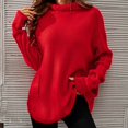 thumbnail image 7 of JINMGG 2024 Fall Winter Plus Size Sweaters for Women Clearance,Ladies Autumn/Winter Solid Color Turtleneck Sweater Long Sleeve Knit Sweater, 7 of 7