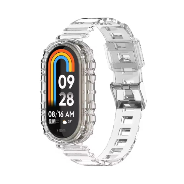 Correa Para Xiaomi Mi Band 8/9/10 Silicón Transparente + Mica