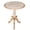 White Wash, variant on The Wooden Town Round End Table, 18x21 Inch, White Wash, Handcrafted Engraved Carved Side Table with Pedestal Base, Solid Mango Wood