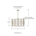 thumbnail image 3 of Capital Lighting 352541ML Cohen 4 Light 24" Wide Pendant - Mystic Luster, 3 of 5