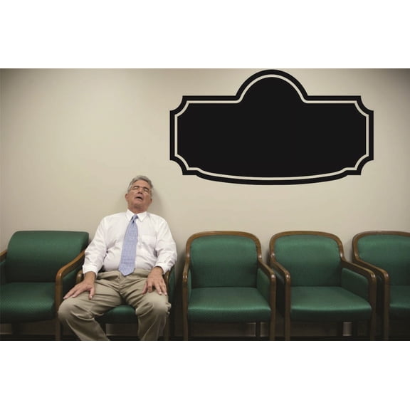 Decal Wall Sticker : Irregular Shape Frame Design Silhouette 12x18 Inches