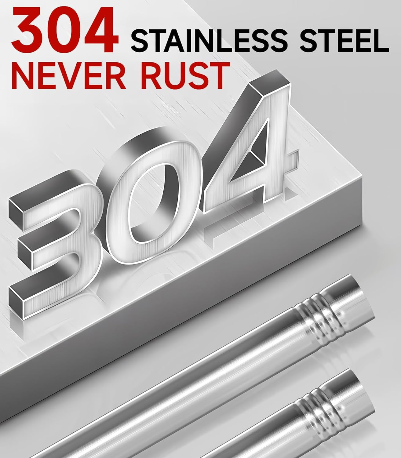 304 Stainless Steel Flag Poles,6 FT Flag Pole for Outside House, 1 Inch Outdoor Flag Pole with Swivels Rings, House Flag Pole for 3x5 Flag, Heavy Duty Flag Pole for Porch(Without Bracket)