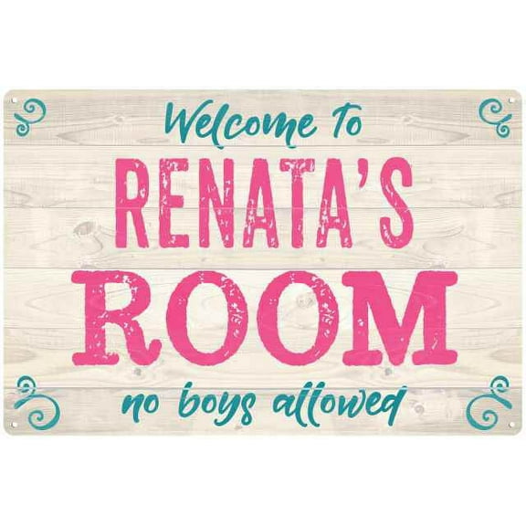 RENATA'S Room Kids Bedroom Sign Gift 8x12 Metal Sign 108120089461