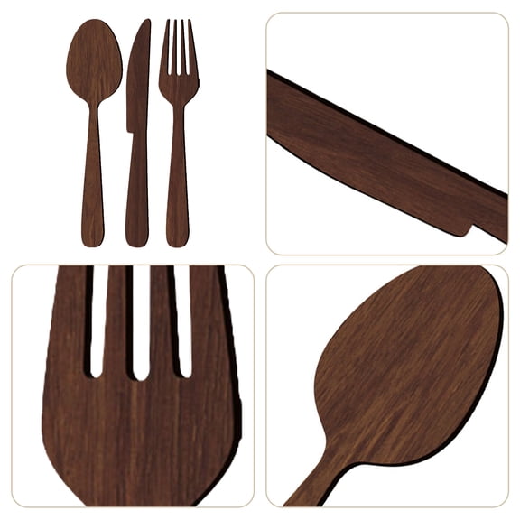 Rustic Farmhouse Fork and Spoon Wall Decor Wooden Kitchen Utensils Sign Jumbo Wall Art Plaque for Kitchen Decoration