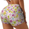 thumbnail image 2 of Vsdgher Easter Egg print Workout Shorts for Women Seamless Soft Smooth Gym Yoga Scrunch Active Exercise Fitness Shorts, 2 of 8