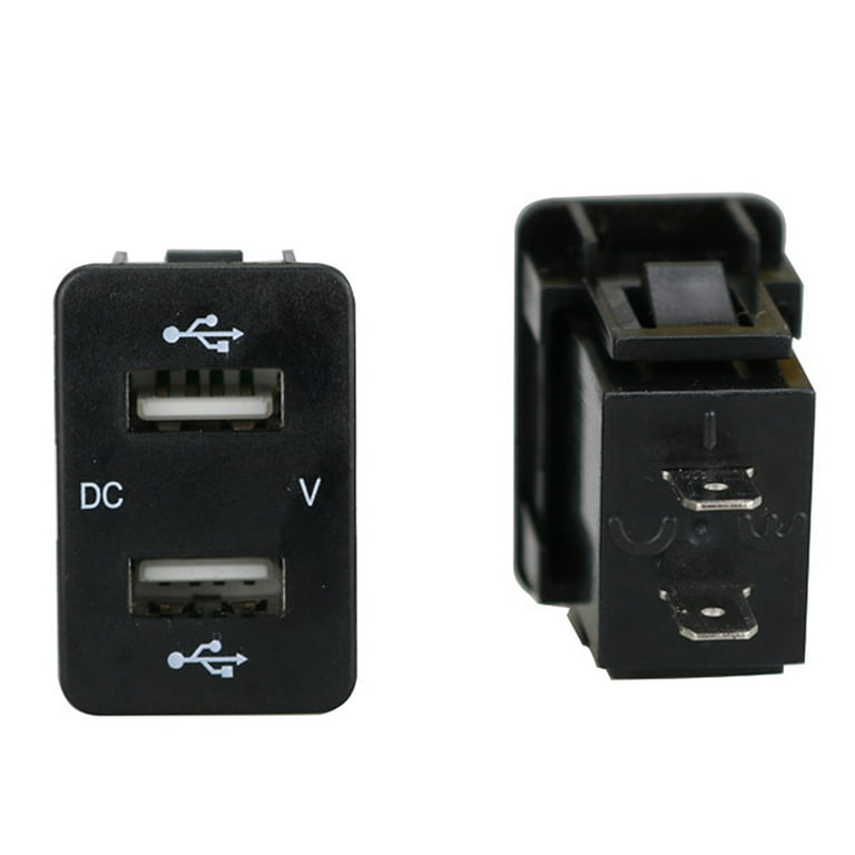 Auto Dual USB Phone Charger 5V 2 Ports Socket LED Light For VW