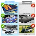 thumbnail image 3 of Numjaw Golf Cart Seat Covers, EZGO Seat Cover, Universal Golf Cart Seat Blanket, Waterproof Travel Sports Cart Seat Cushion Covers with 4 Pockets, 53" x 35", Leaves, 3 of 7