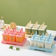 thumbnail image 6 of D-GROEE 1 Set Classic Molds with Sticks Ice Maker Food Grade Plastic for Homemade Juice Popsicles Set of 9 Pops with Stand, 6 of 8