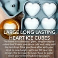 thumbnail image 3 of I LOVE CUBE Ice Cube Tray, 3D Heart Ice Mold, Large Big Heart Cube - 2.5 Inches Heart Shape Ice Mold for Whiskey, Cocktail, Beverages, Iced Tea & Coffee, 3 of 7