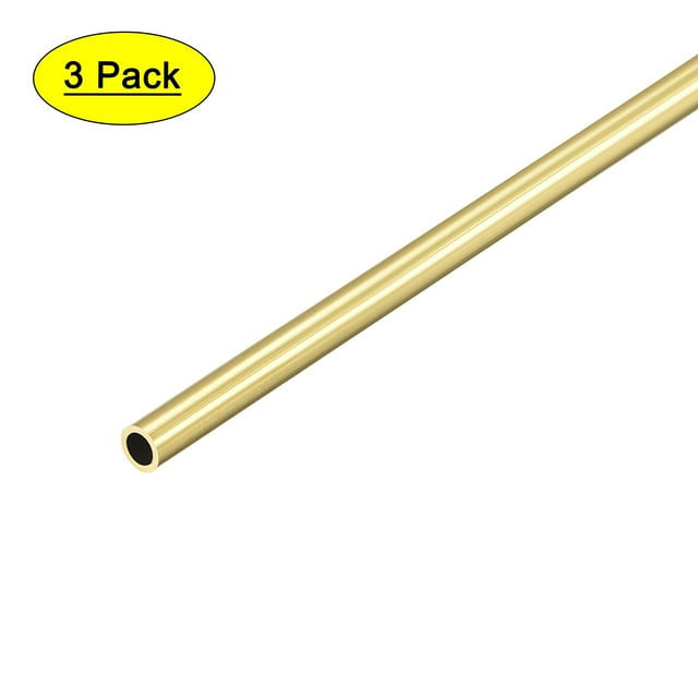 Tubo Redondo de Latón Uxcell, Tubos Rectos Sin Costura 5mm x 0.75mm