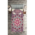 thumbnail image 2 of Ambesonne Mandala Quilted Coverlet 2 Pcs, Detailed Boho Floral Herb, Twin Size, Multicolor, 2 of 2