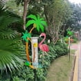 thumbnail image 3 of Metal Flamingo Flower Rain Gauge Outdoor - Capacity Upgrade Glass Rain Gauge with Stake, Flamingo Rain Gauge, Perfect Garden, Lawn and Patio Decoration, 3 of 10